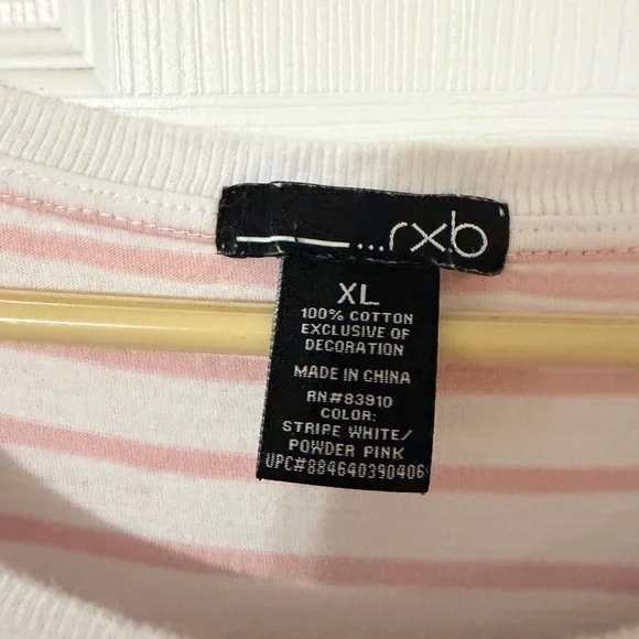 RXB Pink and White Striped Floral Top - Picture 9 of 9